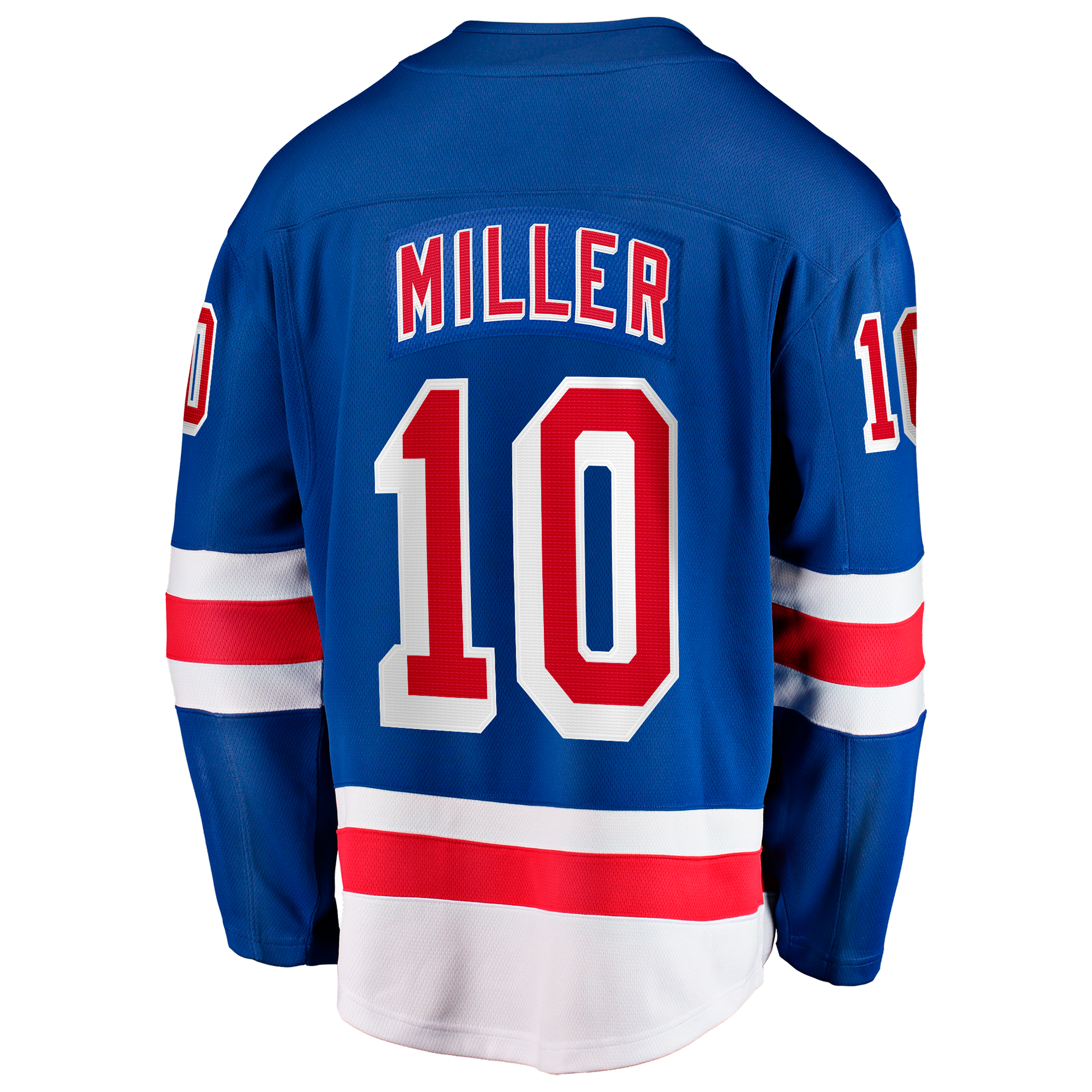 [LK] JT Miller New York Rangers Home Captain's Patch Breakaway Jersey - Blue