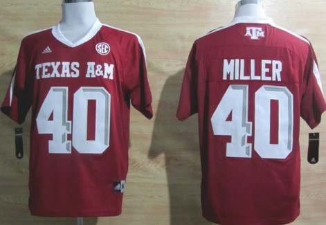 Men's None #40 Von Miller Red 2024 home jersey embroidered Jersey