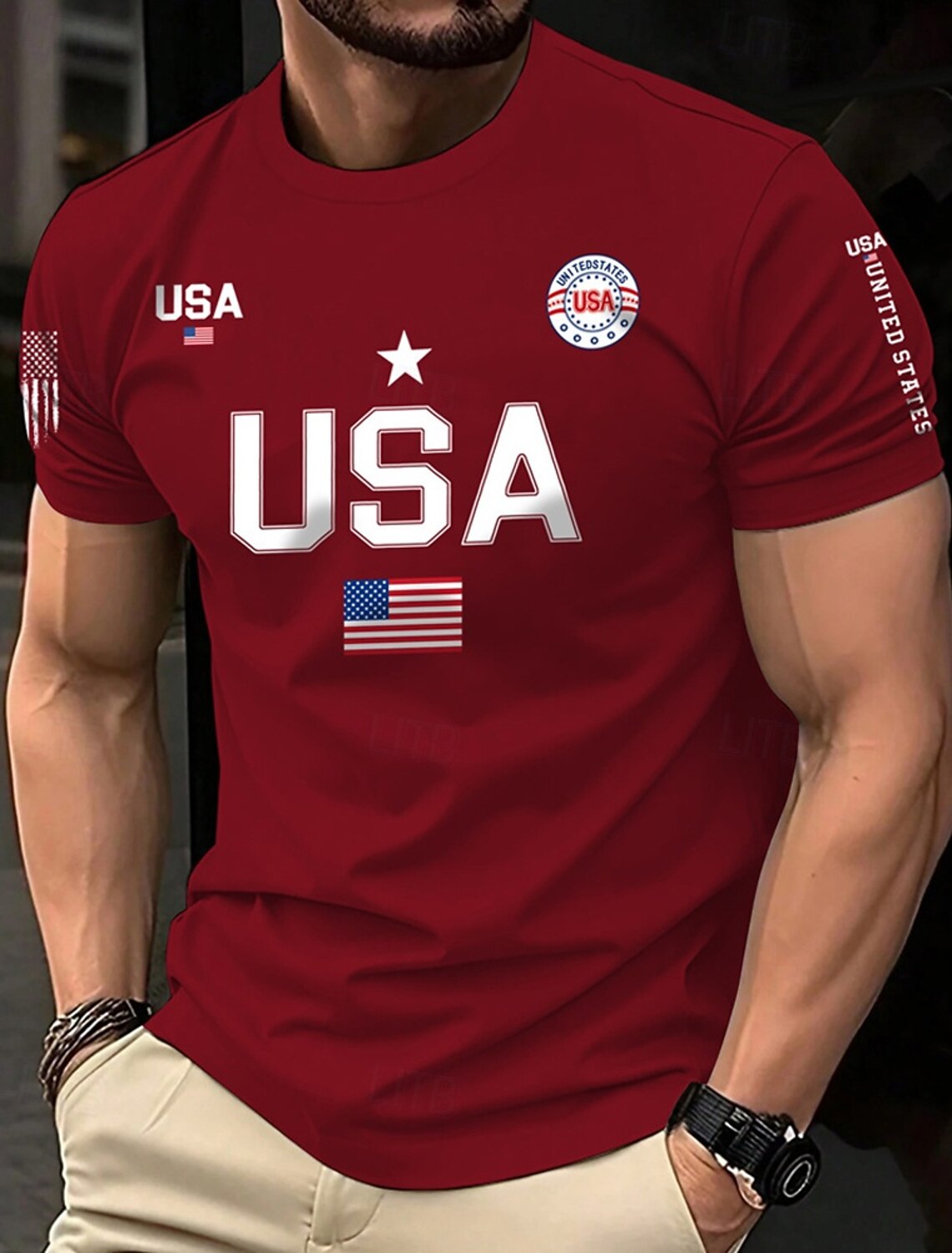 Patriotic T Shirts For Men Funny Voted Shirt Short Sleeve 3D Print