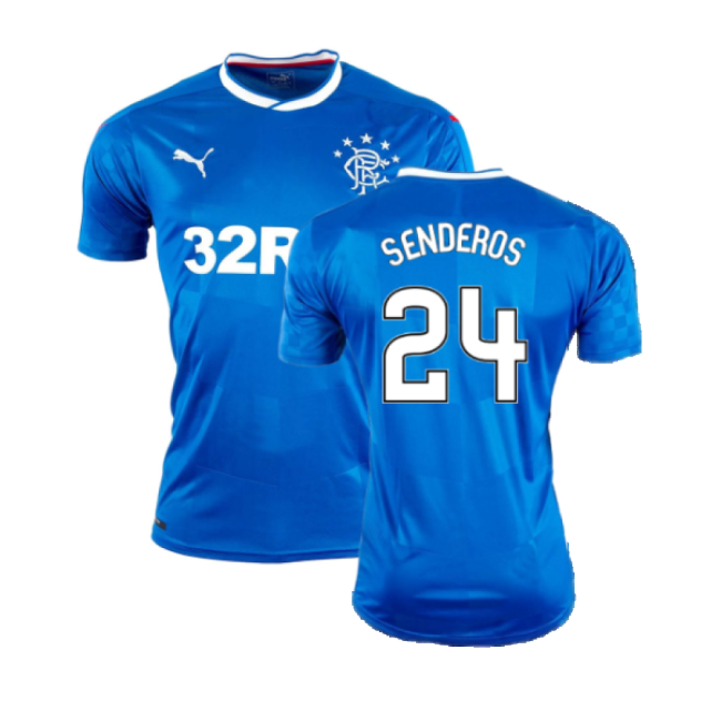 Premium Glasgow Rangers Home Uniform Rangers 201 #6 Affordable (v9)