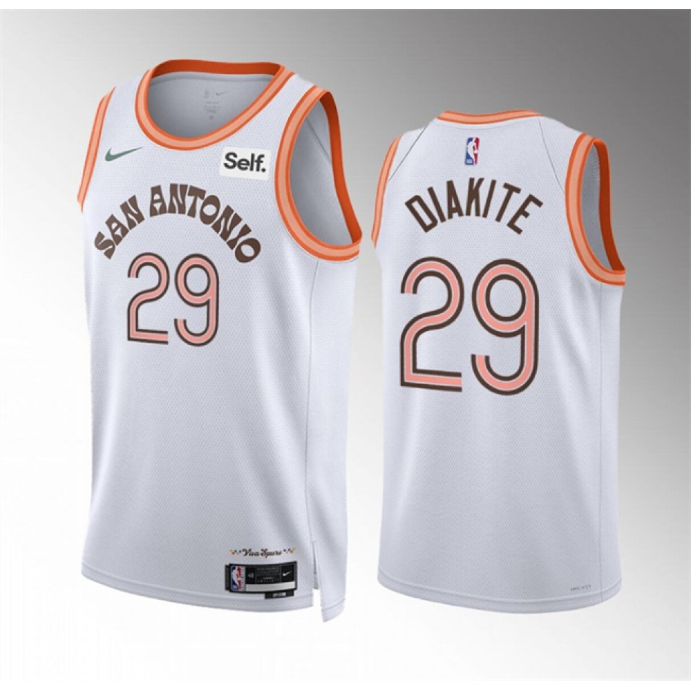 Performance Elite Men's SAS #29 Mamadi White Basketball Jersey