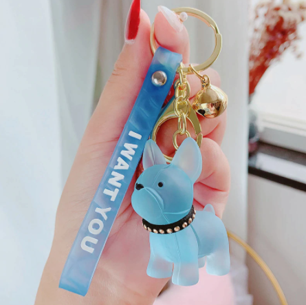 French Bulldog Transparent French Bulldog Keychain (ws308) Durable Dog Item