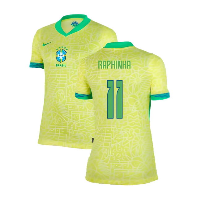 Quality 2024-2025 Brazil Home Shirt (Womens) (Raphinha 11)