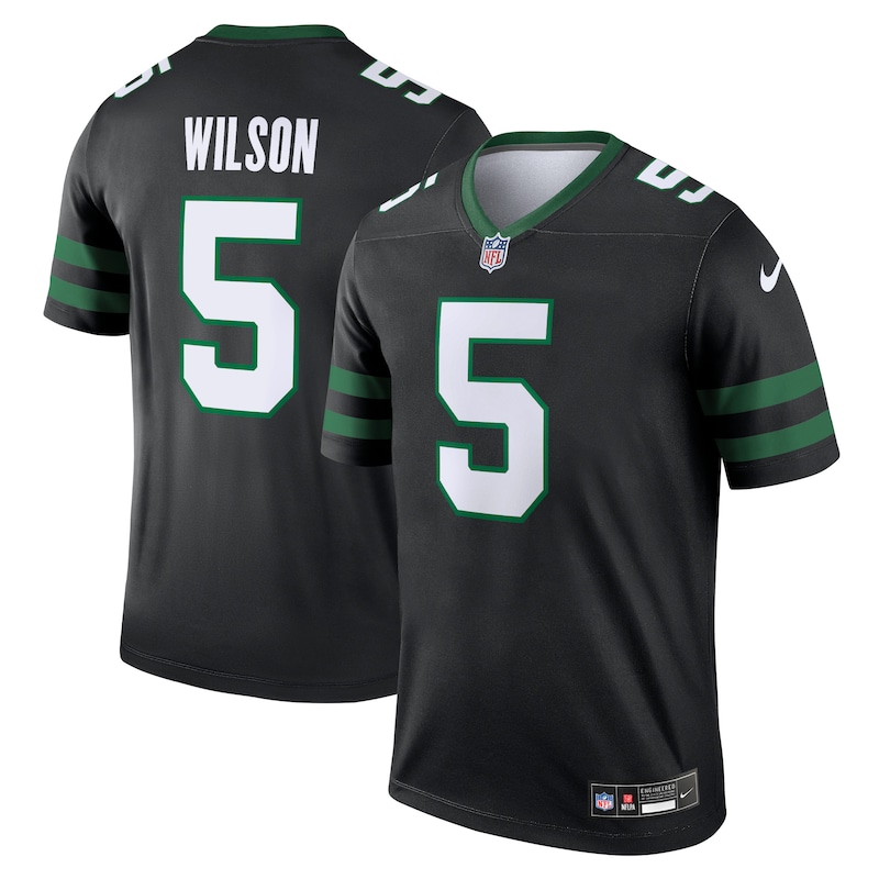 None Garrett Wilson New York Jets Powerhouse Team Replica Jersey