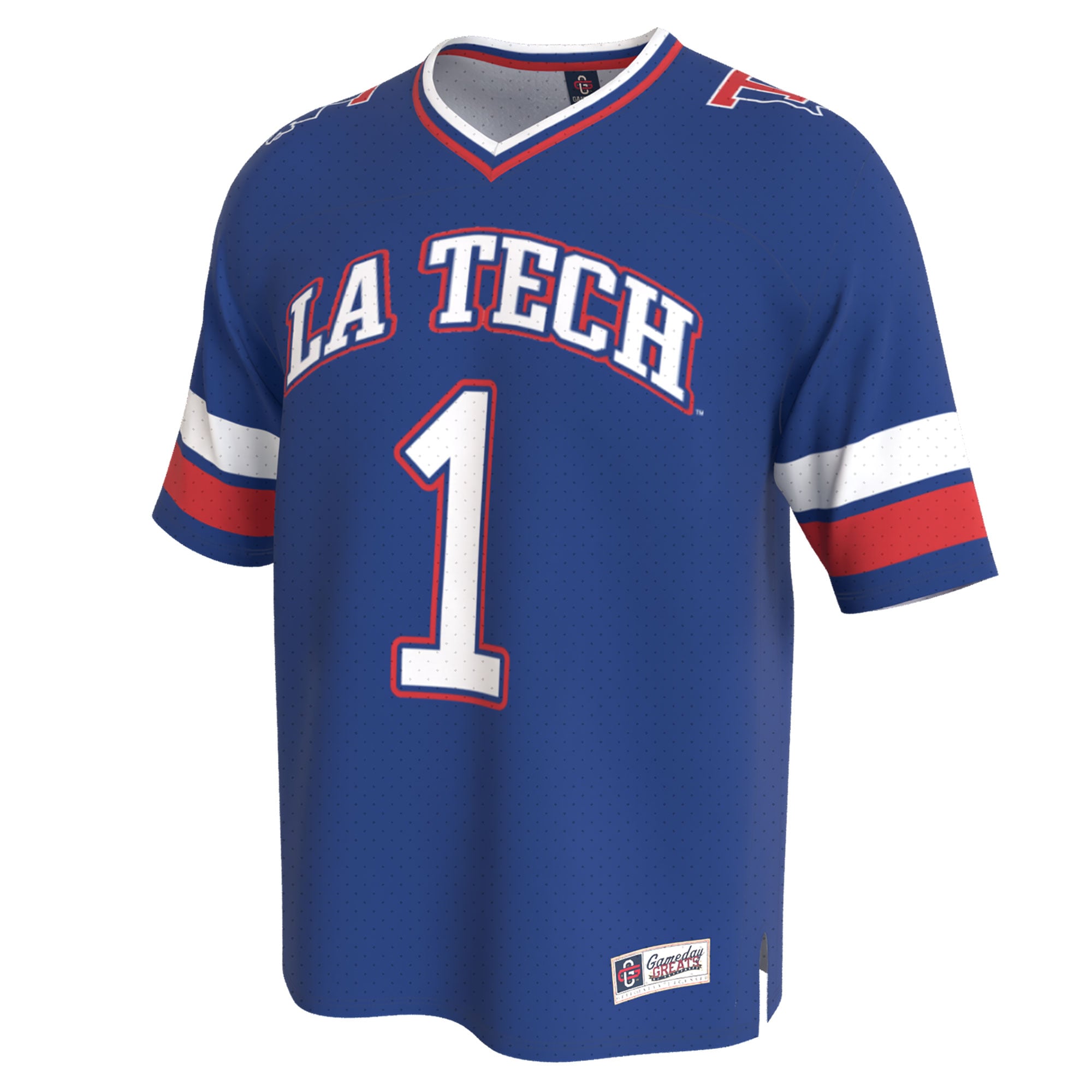 Unisex Royal Louisiana Tech Bulldogs Lightweight Collegiate Football Fashion Jersey