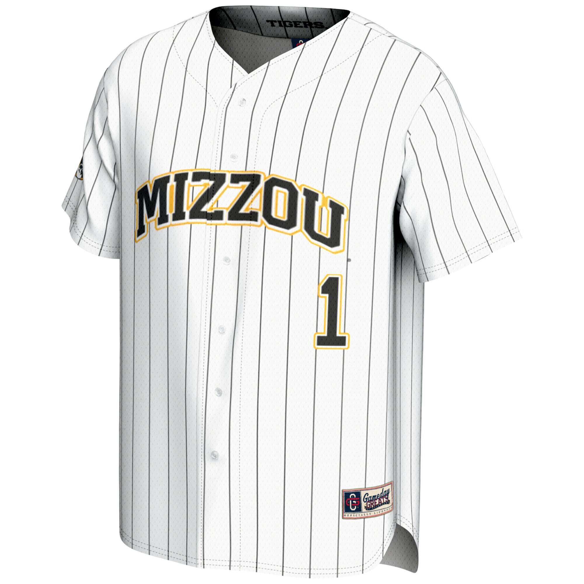 [DDG] Missouri Tigers GameDay Greats Youth Lightweight Baseball Jersey - White