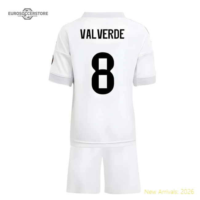 Child-friendly Mini Football Team Valverde Jersey 2025-2026 Flexible