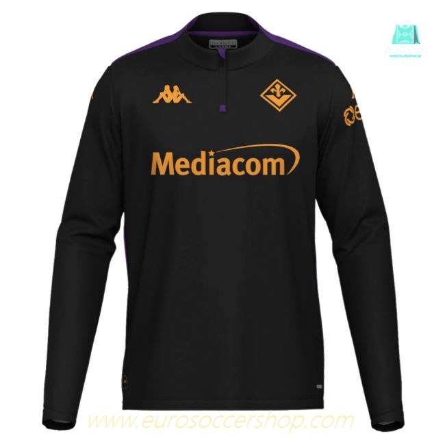 2024-2025 Fiorentina 1/4 Zip Training Top (Black)