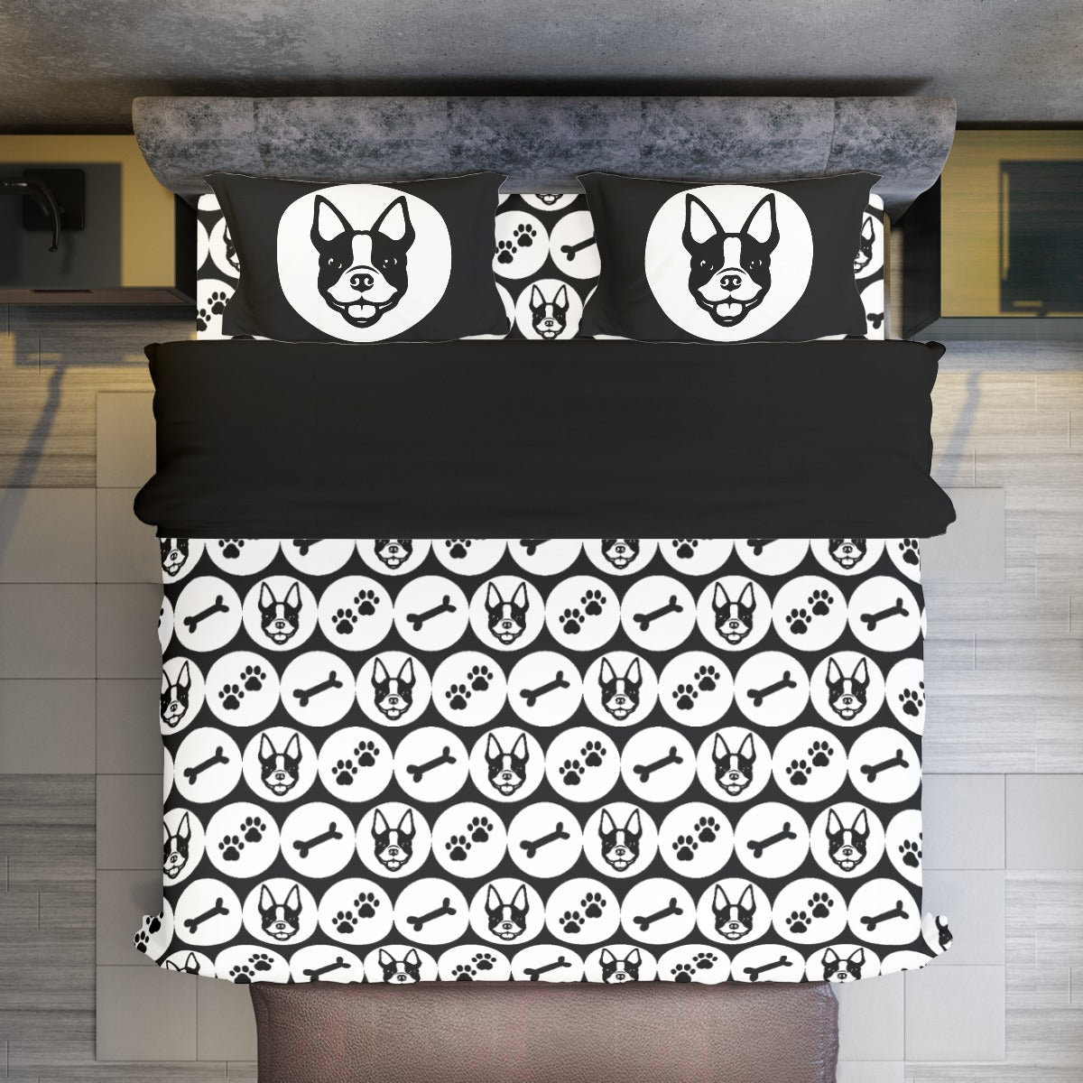 Zoe - Non-slip Duvet Cover Set For Boston Terrier Lovers Pet Gear