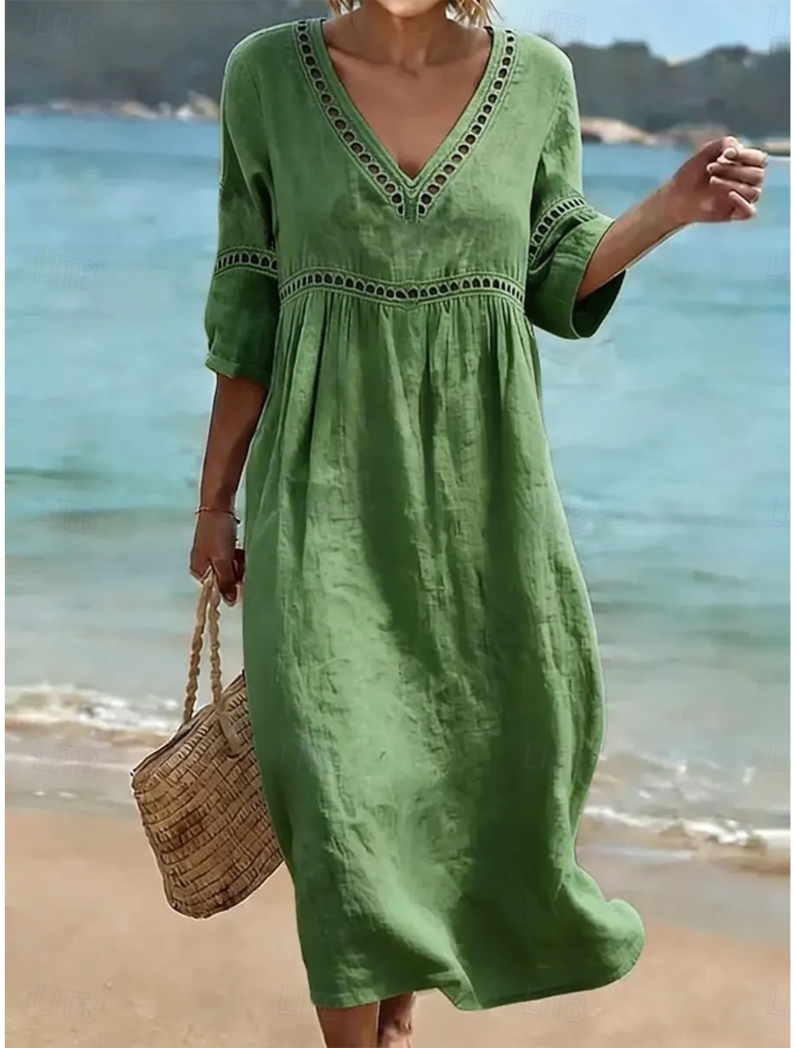 Women's Blouse Lace Solid Color Stylish Casual Short Sleeve Asymmetrical Regular Tops Casual Daily White Summer Spring