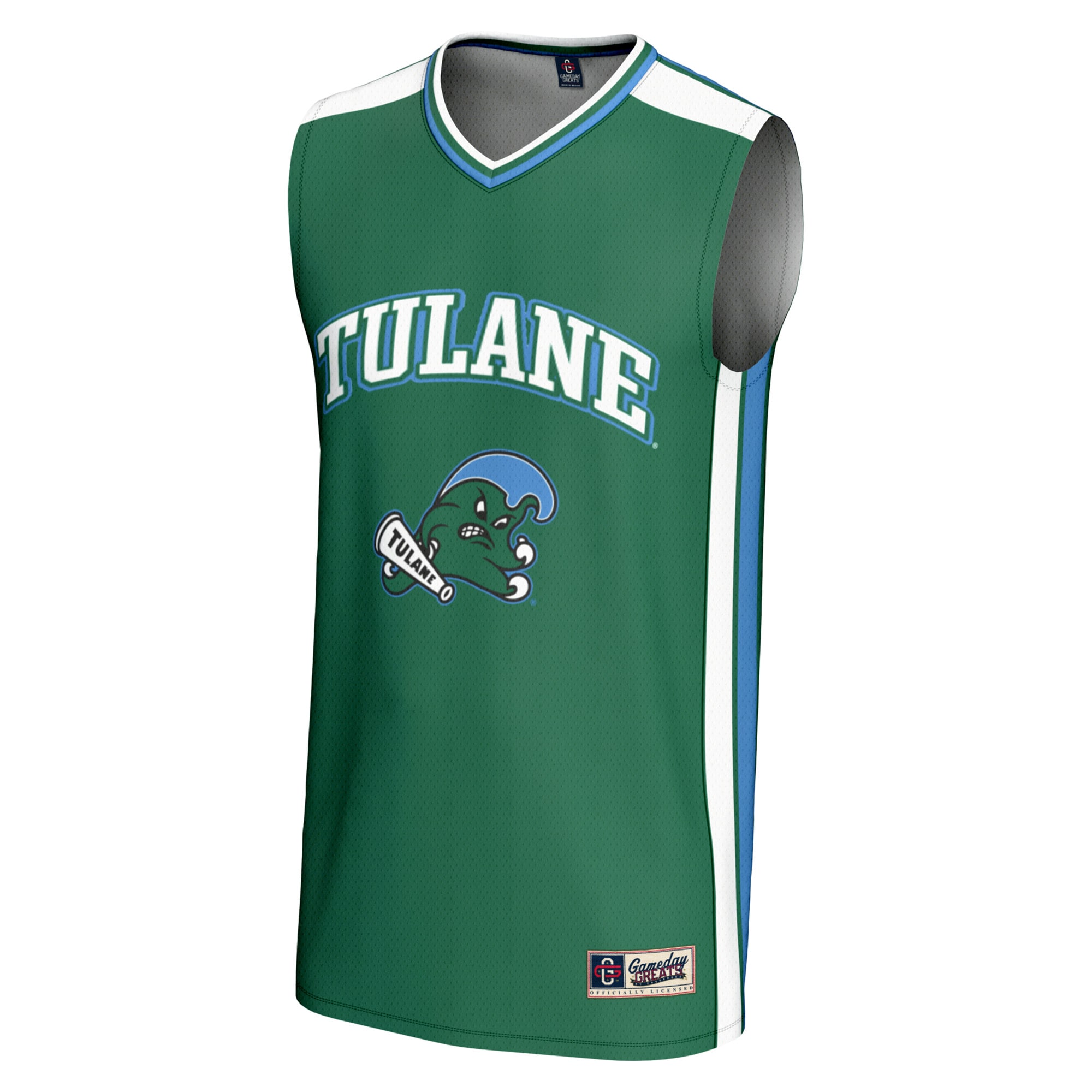 [NJP] Tulane Green Wave GameDay Greats Youth Spirit Basketball Jersey - Green