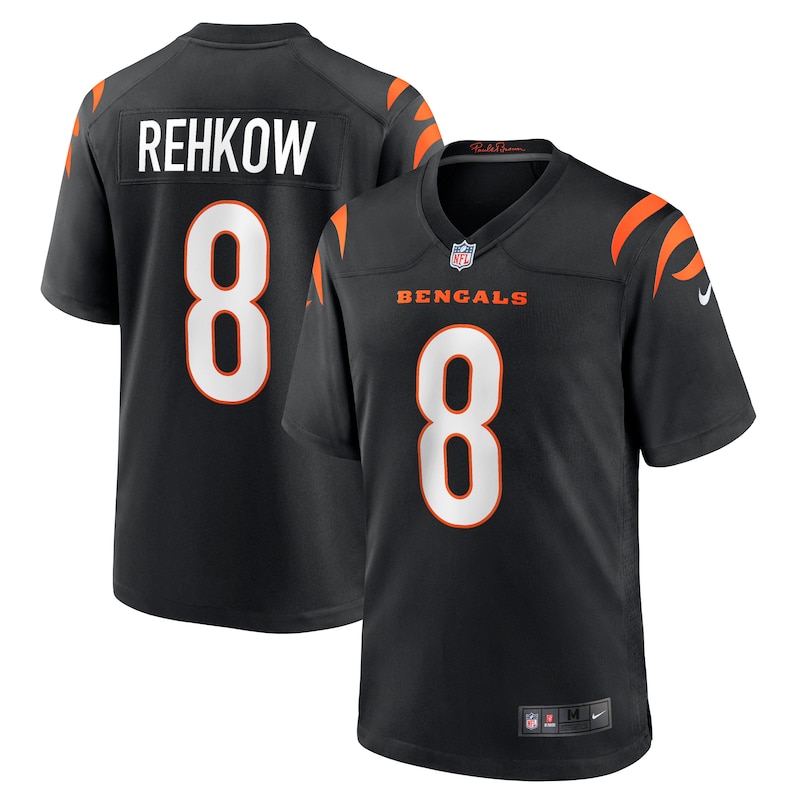 None Ryan Rehkow CIN Bengals Championship Premium Material Jersey