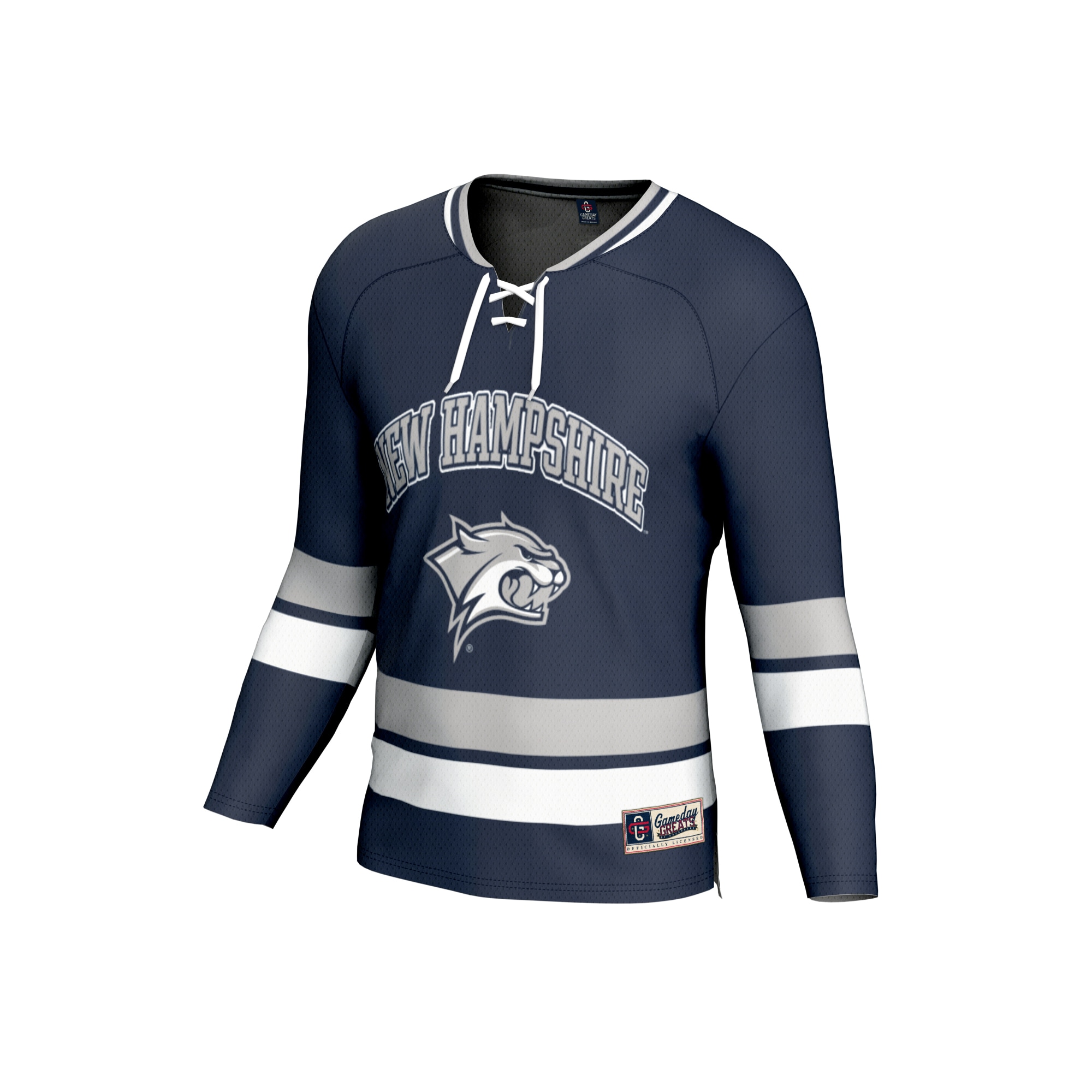 [DDG] New Hampshire Wildcats GameDay Greats Unisex Spirit Hockey Jersey - Navy