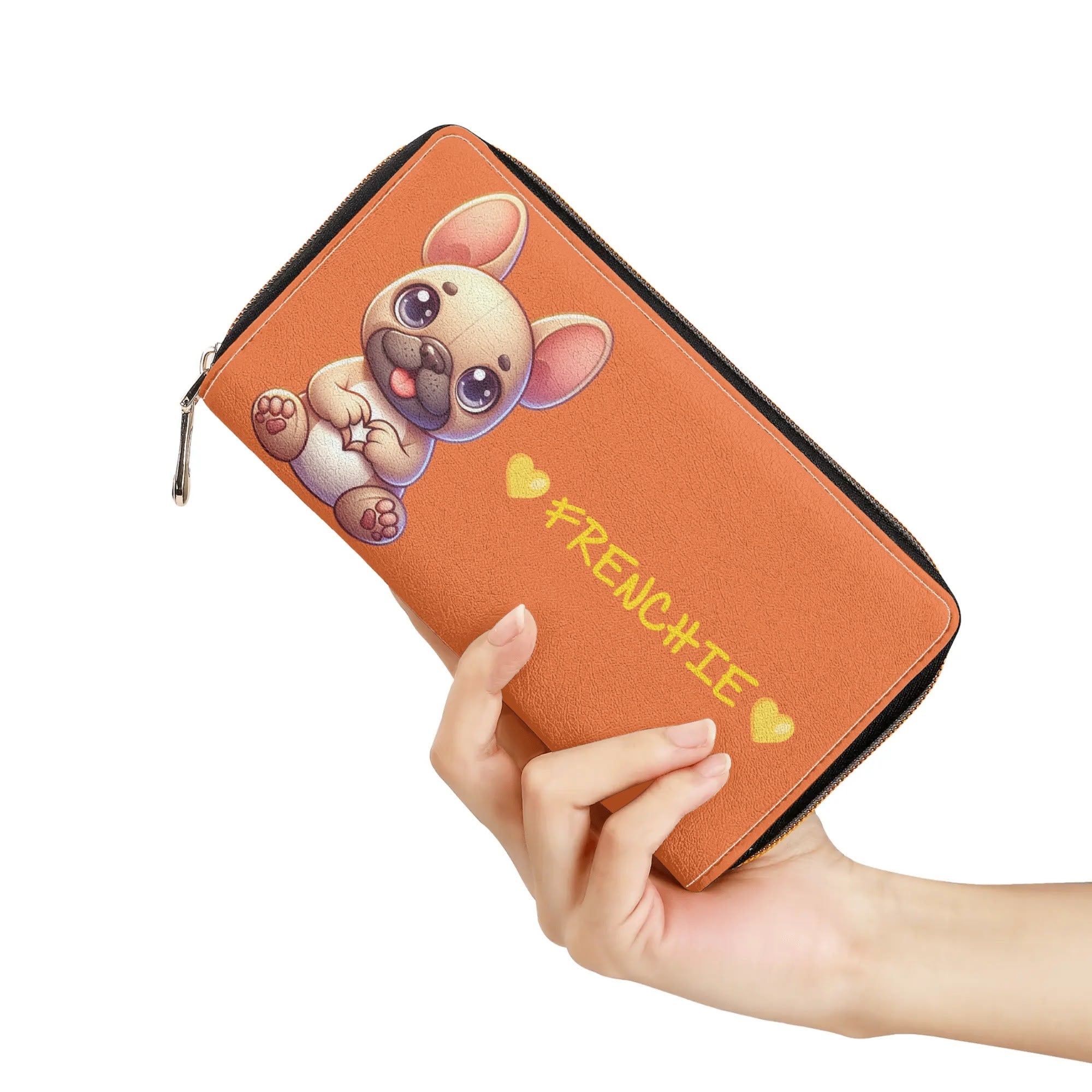 French Bulldog Pippa Leather Zipper Wallet Comfy Pet Product