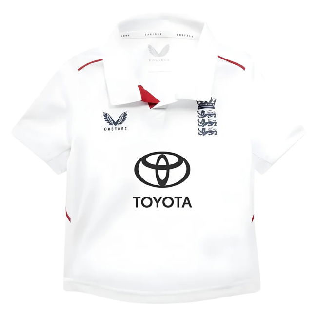 2025-2026 England Cricket ECB Test Replica SS Shirt (White) - Infant