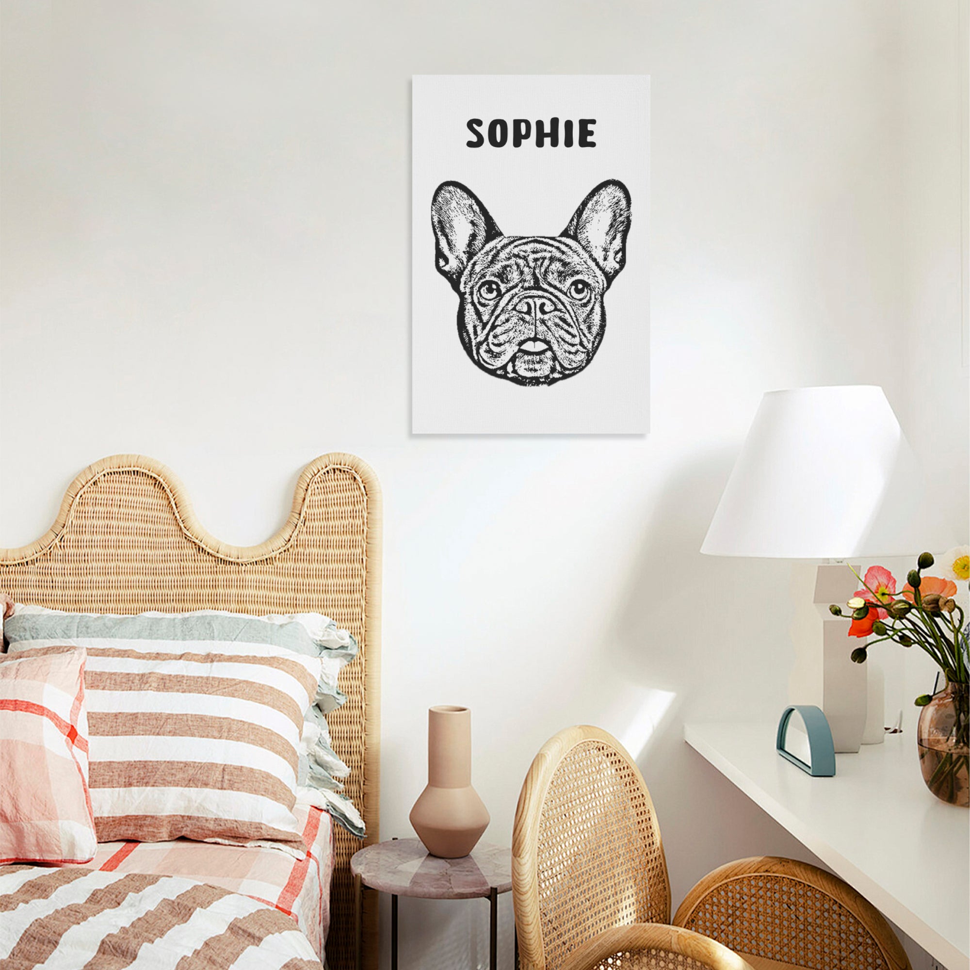 Milo - Personalized Vertical Canvas Painting