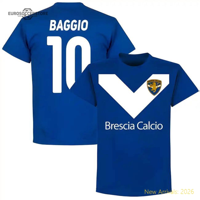 Brescia Roberto Baggio Team Casual Tee - Royal - Match Quality