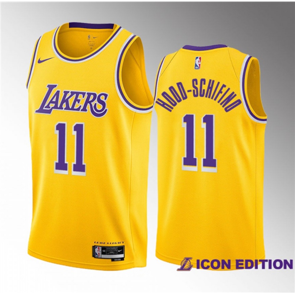 High-Quality Men's Lakers #11 Jalen Yellow Basketball Jersey