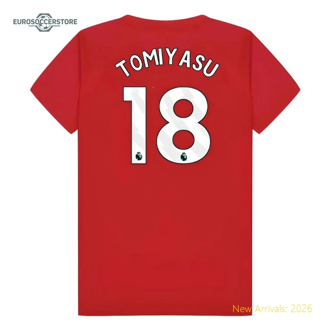 Child-friendly Kids Arsenal Tomiyasu Jersey 2024-2025 Soft-touch