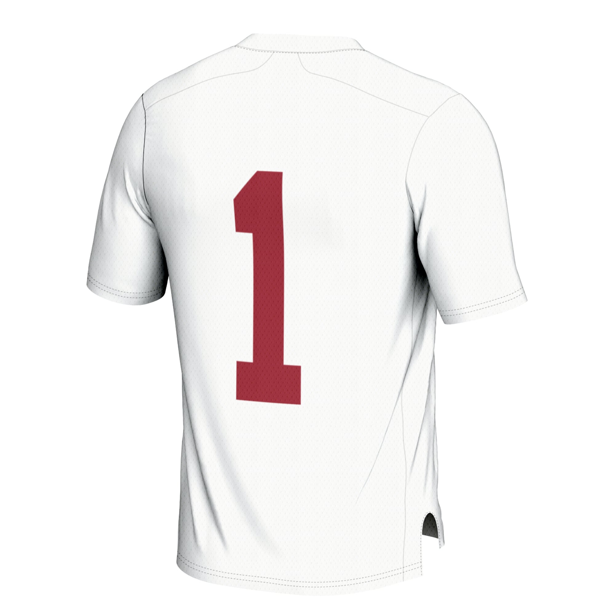 Men's #1 White Alabama Crimson Tide Football Jersey