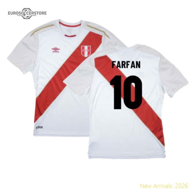 Peru 2018-19 Home Shirt ((Good) S) (Farfan 10)