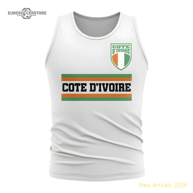 High-quality Ivory Coast Core Football Country Sleeveless Tee (white)
