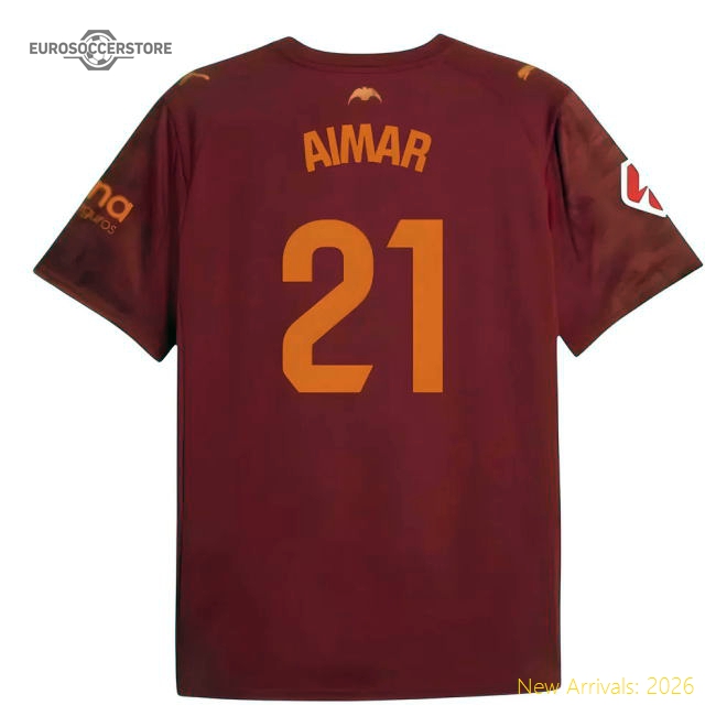 Official Away Valencia Aimar Jersey 2025-2026 Quick-dry