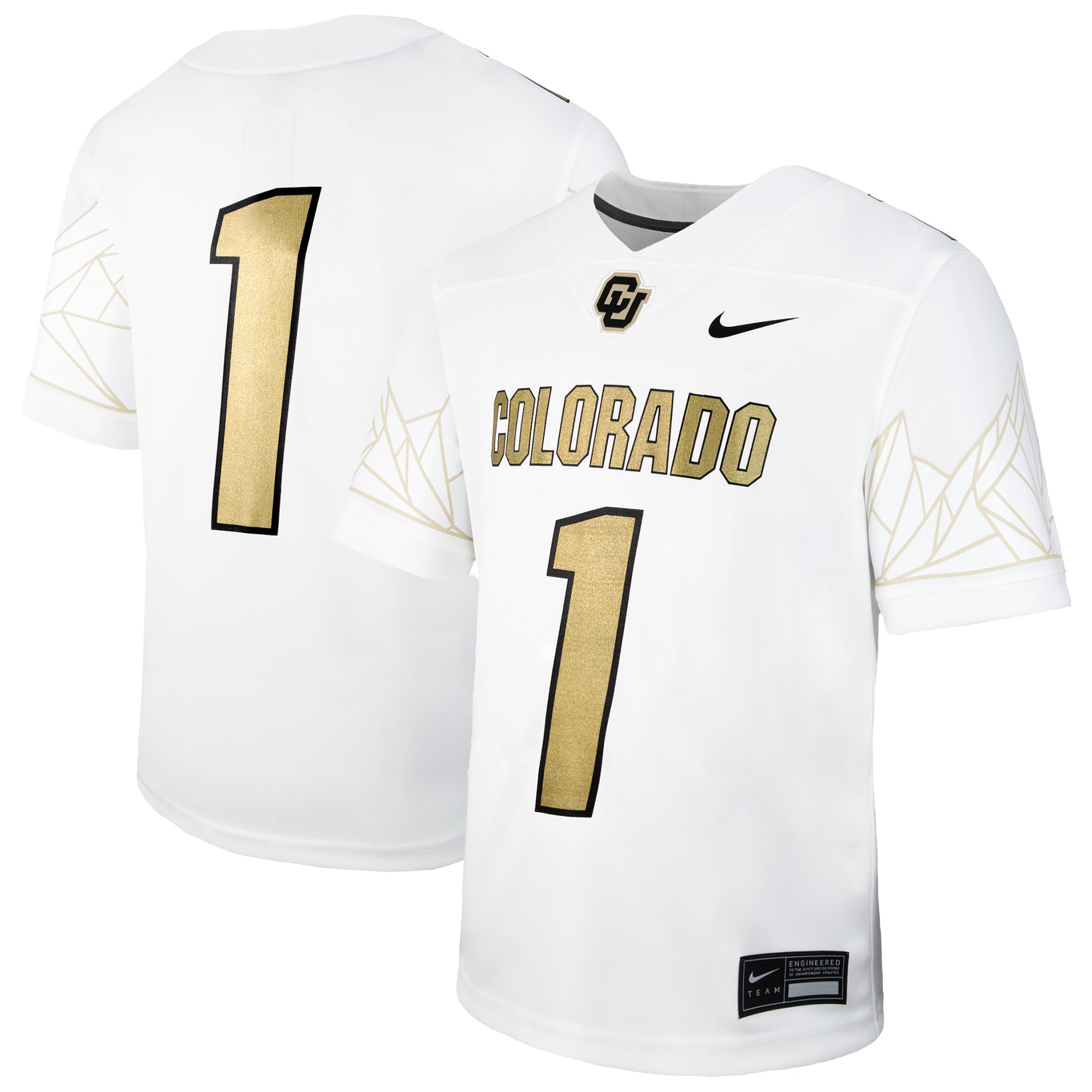 #1 Colorado Buffaloes Youth Alternate Football Game 26/27 Football Jersey - White