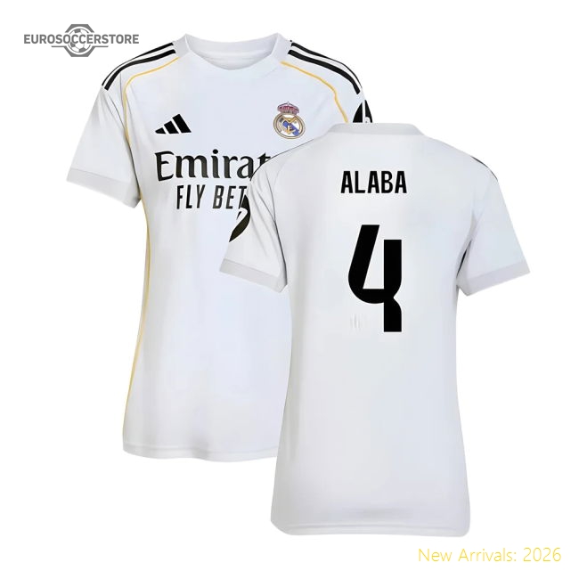 Best-Selling 2025-2026 Real Madrid Home Shirt (Womens) (Alaba 4)