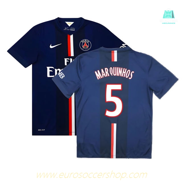 PSG 2014-15 Home Shirt ((Very Good) S) (Marquinhos 5)