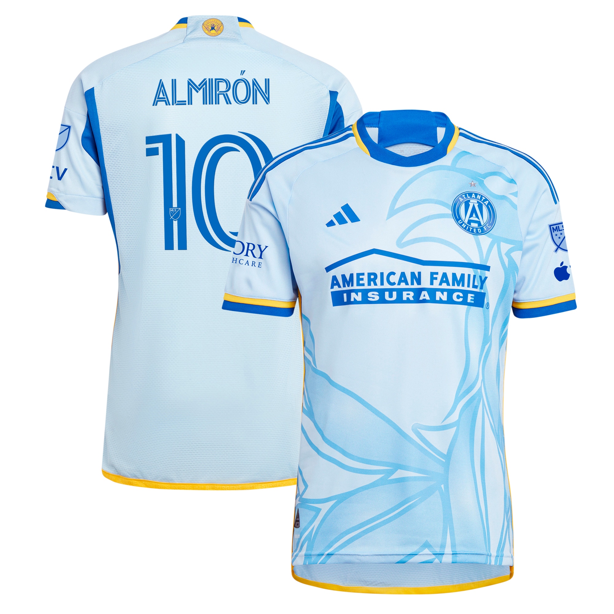 [SJH] Miguel Almiron Atlanta United FC 2024 The Resurgens Kit Authentic Player Jersey - Light Blue