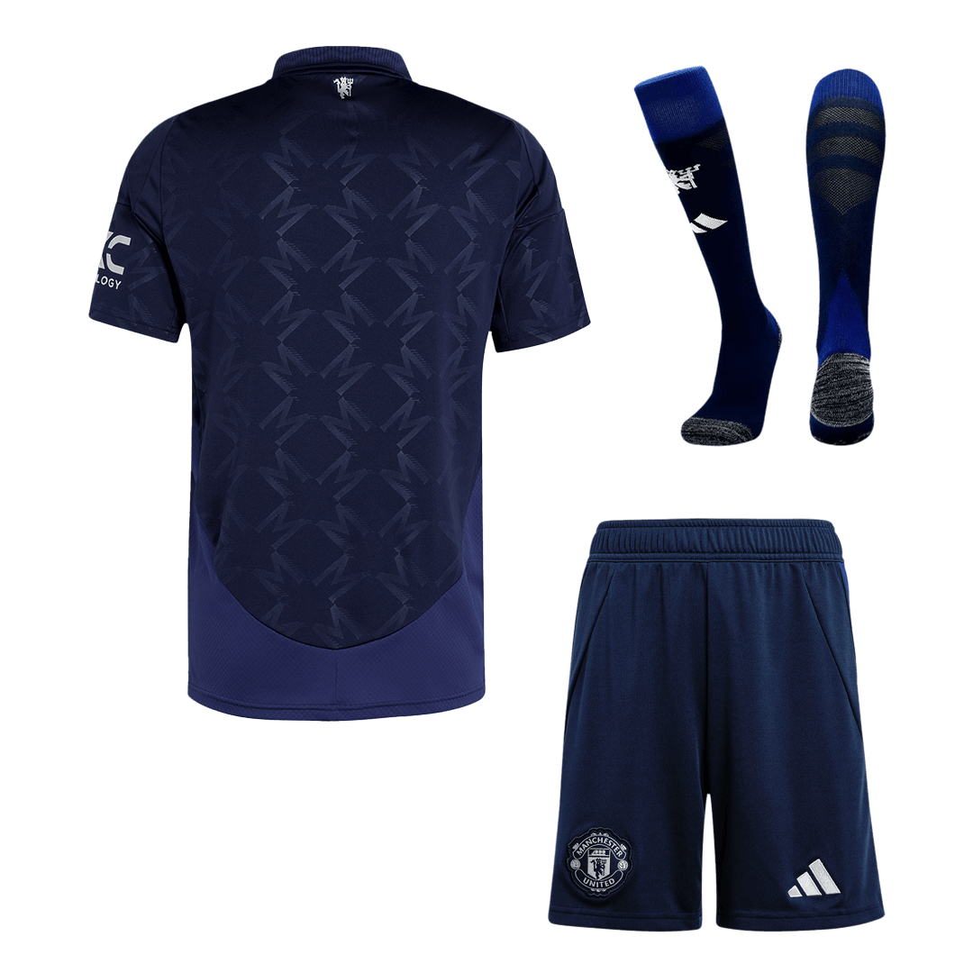 Manchester United Away Soccer Jersey Kit(Jersey+Shorts+Socks) 2024/25A
