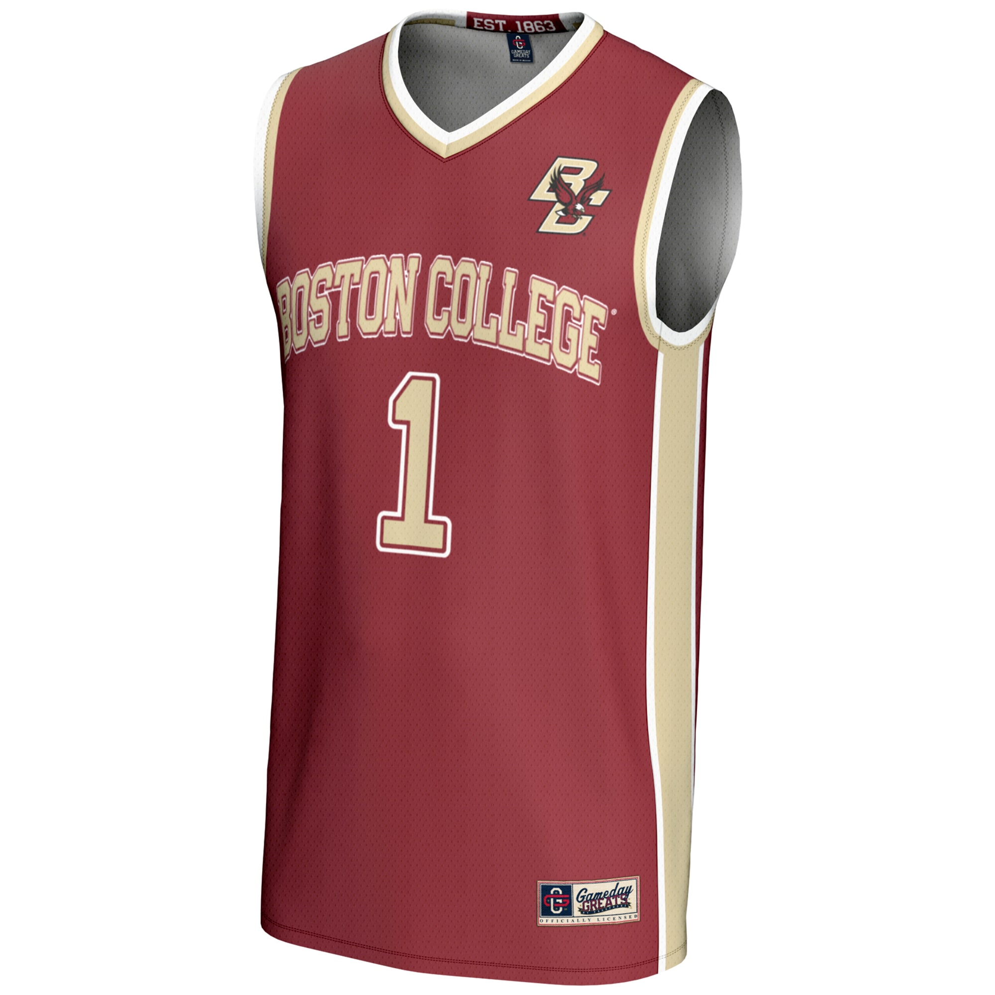 [DDG] Boston College Eagles GameDay Greats Youth Lightweight Basketball Jersey - Maroon