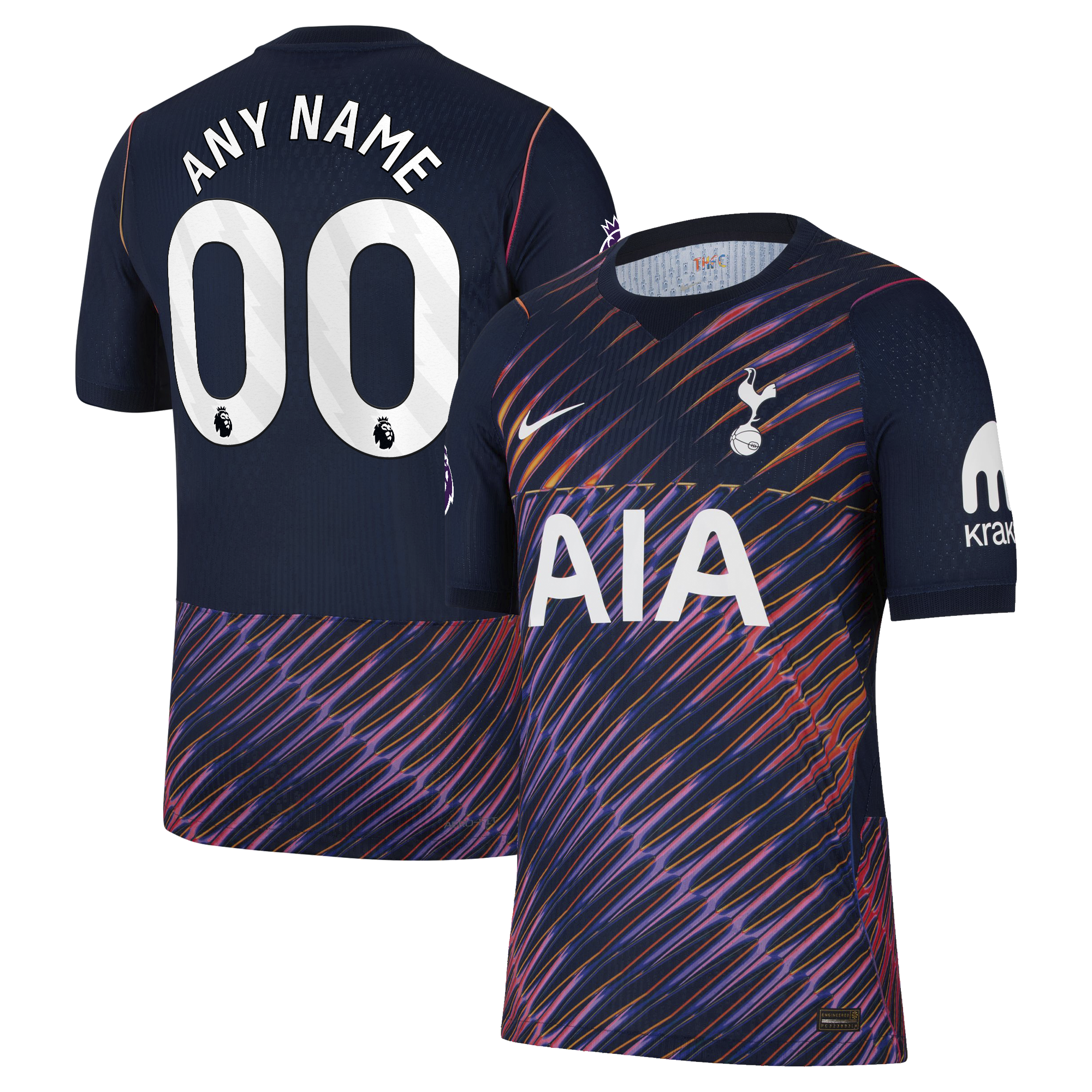 [JED] Tottenham Hotspur 2026/27 Away Match Authentic Custom Jersey - Navy