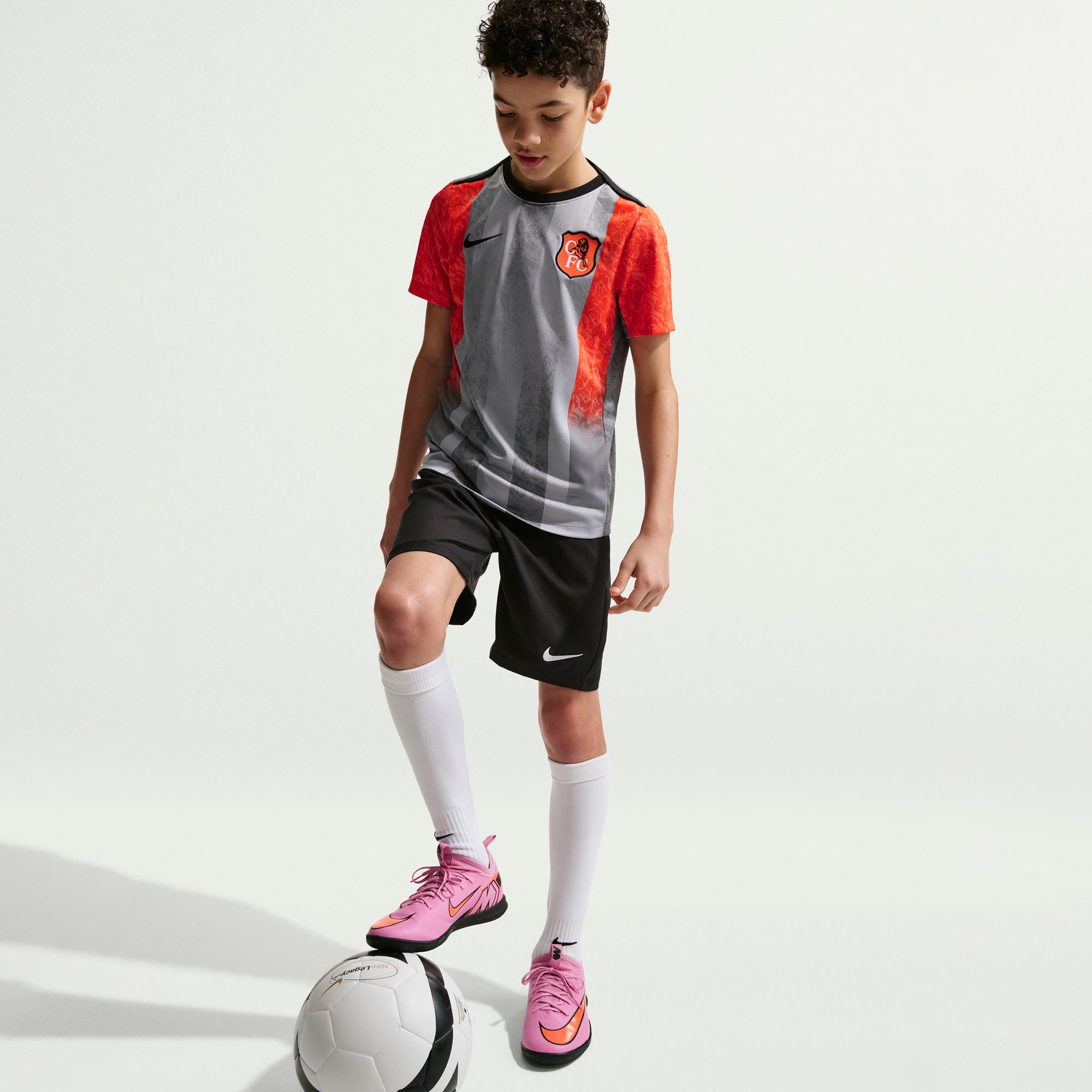 [SJH] Chelsea Youth 2025/26 Academy Pro Pre-Match Jersey Top - Gray