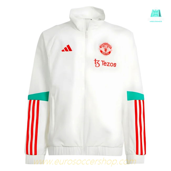 2023-2024 Man Utd Presentation Jacket (White) - Kids