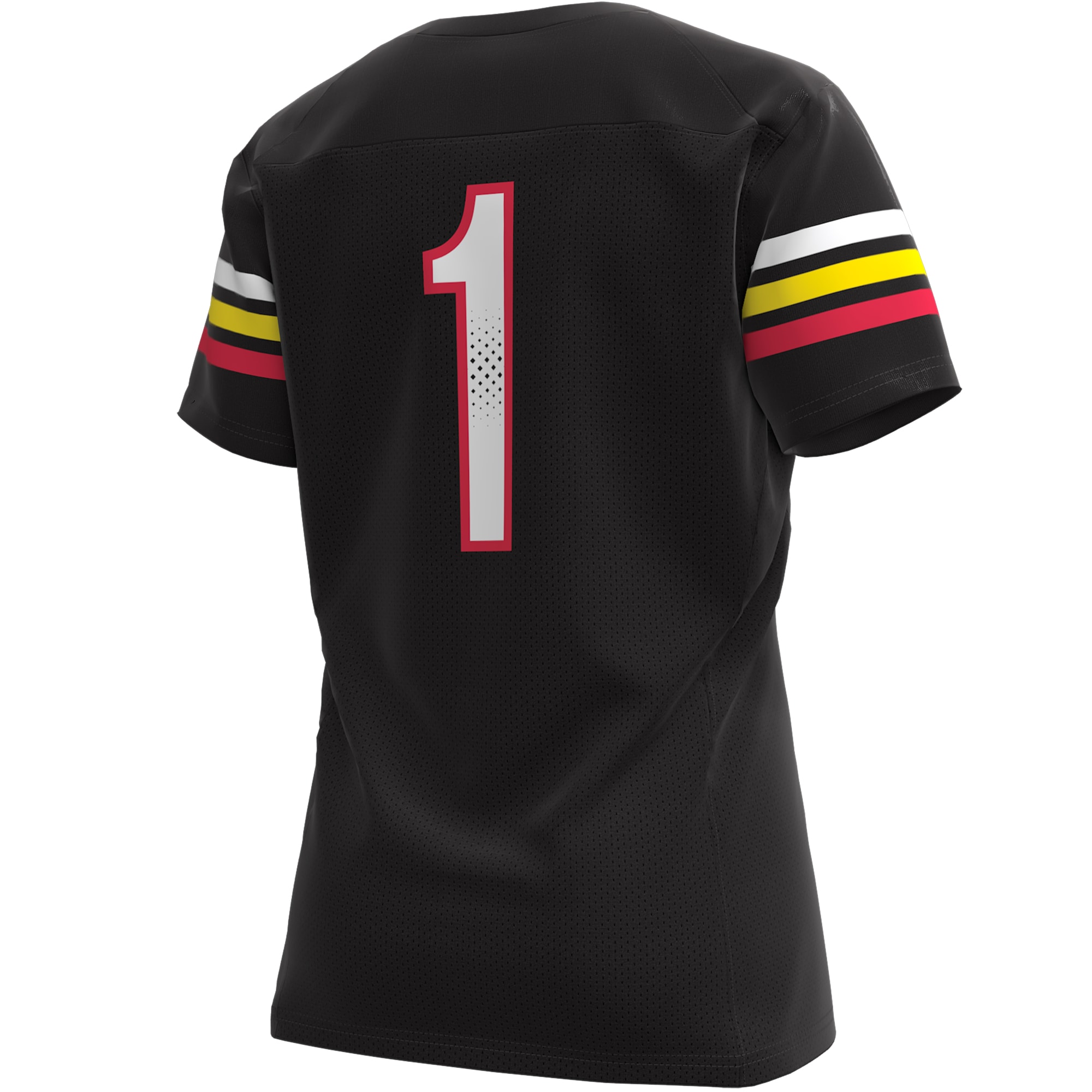 #1 Maryland Terrapins Women's Replica Football Jersey - Black