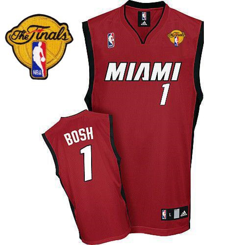 Game Day Genuine Men's Miami Heat #1 Chris Red Basketball Jersey