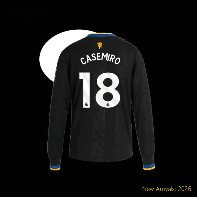 2025-2026 Man Utd Long Sleeve Third Shirt (Kids) (Casemiro 18)