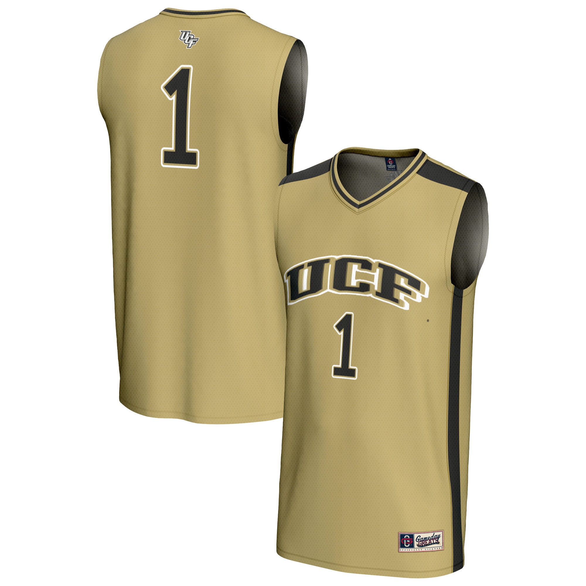 [NJP] Women's UCF Knights GameDay Greats Lightweight Collegiate Basketball Fashion Jersey - Gold
