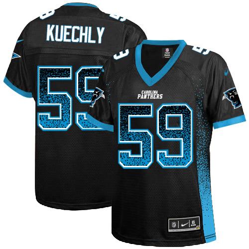Official NFL Carolina Panthers #59 Luke Kuechly Black Elite Jersey