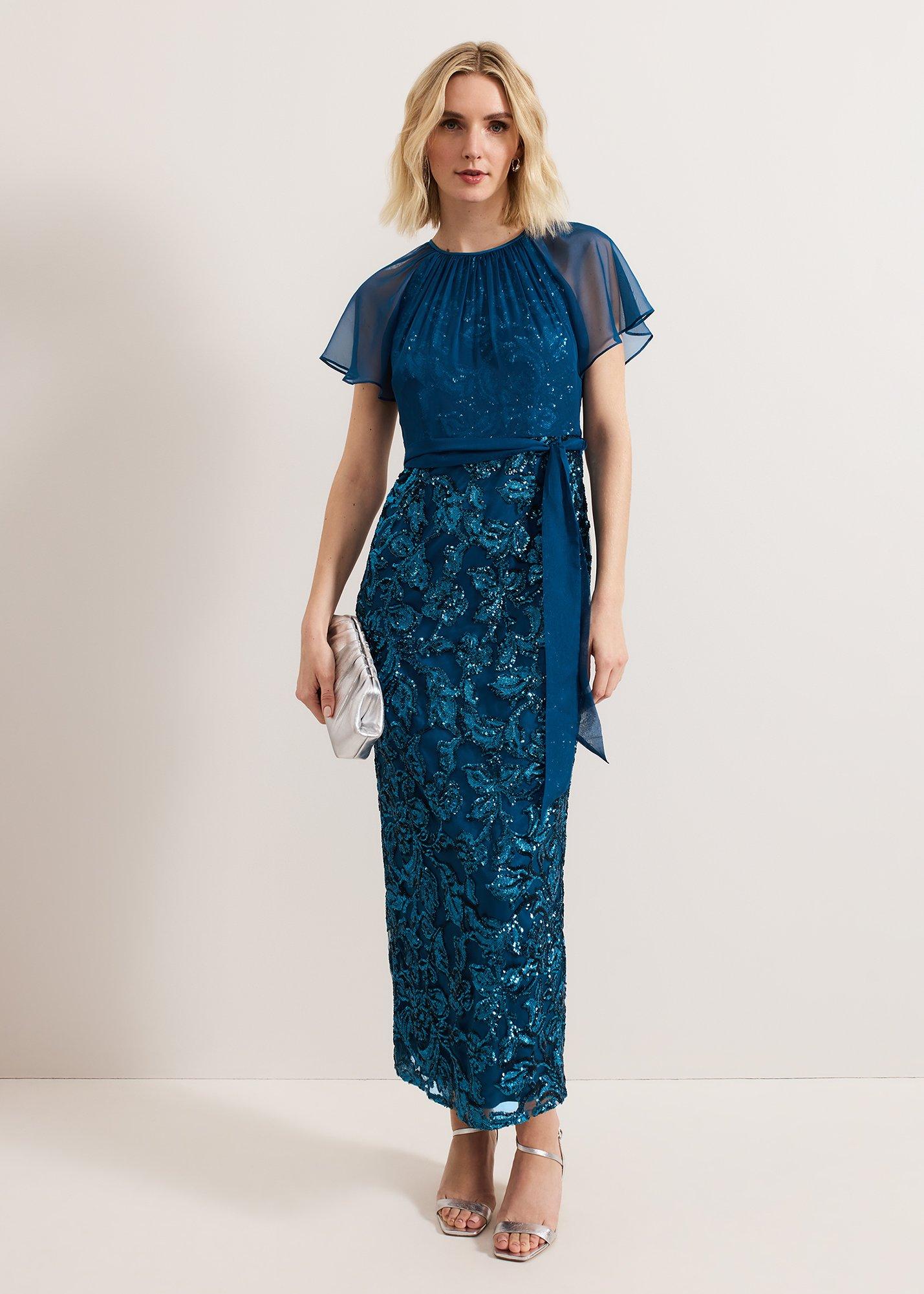 Talia Sequin Overlay Maxi Dress