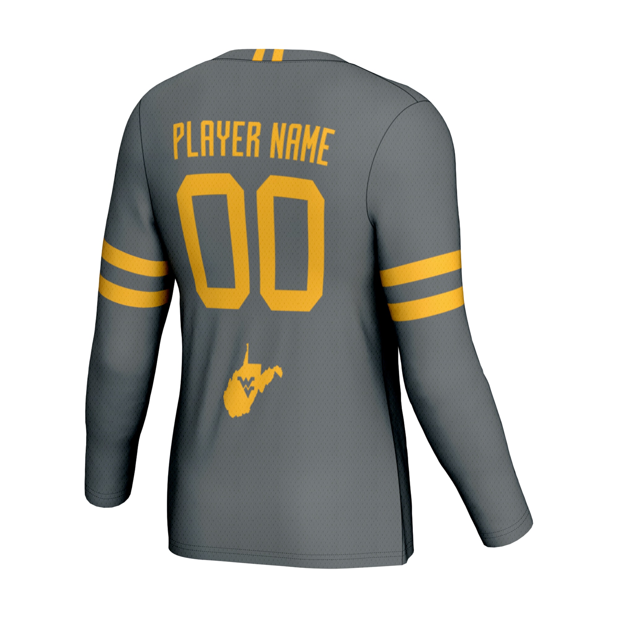 [NJP] West Virginia Mountaineers GameDay Greats Unisex NIL Pick-A-Player Lightweight Volleyball Jersey - Gray
