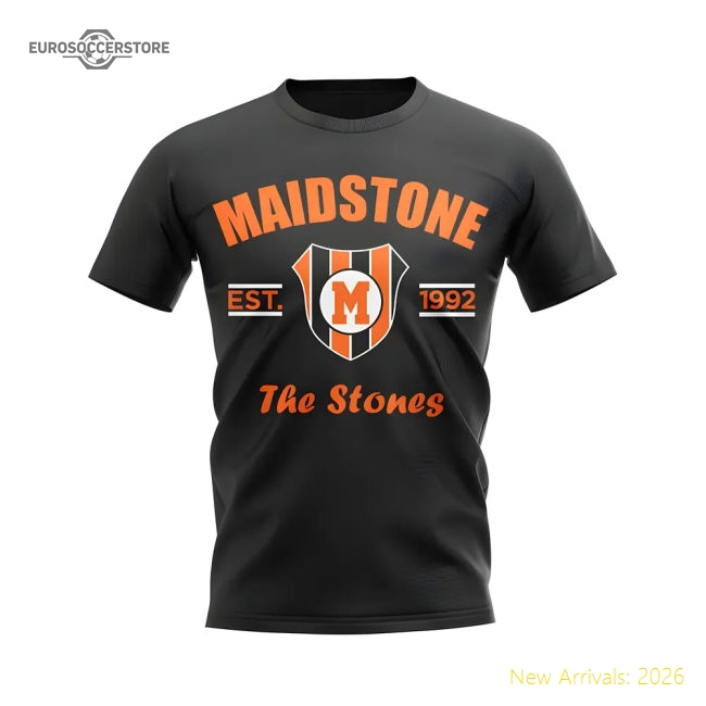Fan-Favorite Maidstone Established Football T-Shirt (Black)