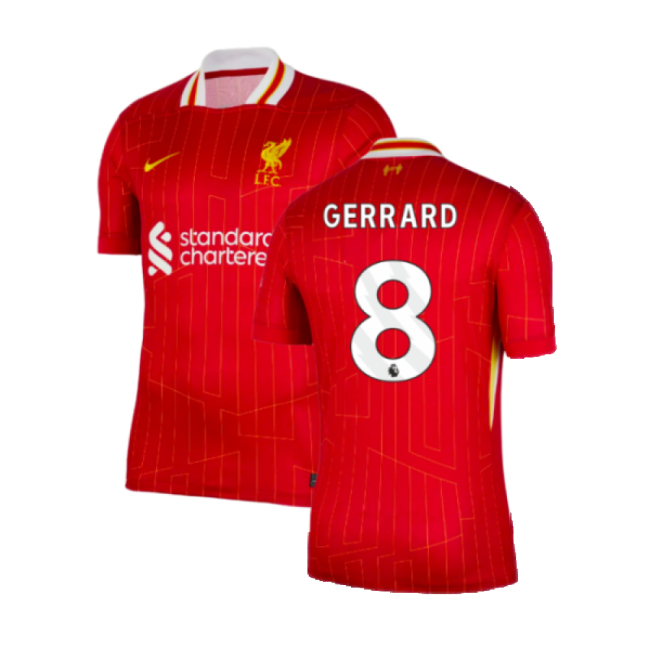 Premium 2024-2025 Liverpool Home Gerrard With Retro Design - Team