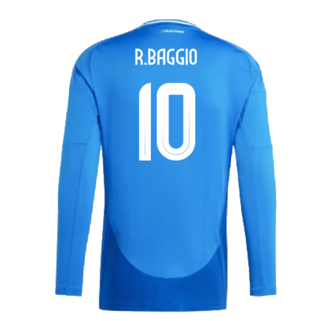 2024-2025 Italy Long Sleeve Home Shirt (R.Baggio 10) Netherlands
