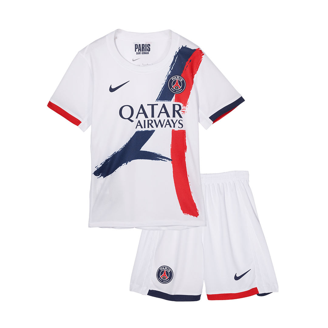Kid's PSG Away Soccer Jersey Kit(Jersey+Shorts+Socks) 2024/25Authentic