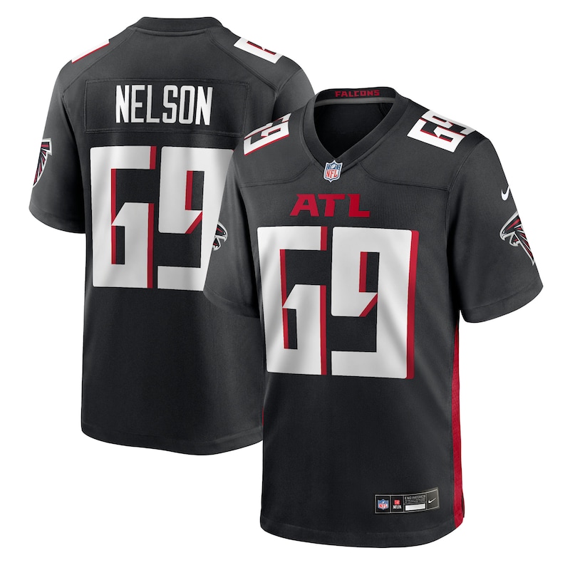None Jack Nelson ATL Falcons Iconic Budget-Friendly Jersey Football Ap