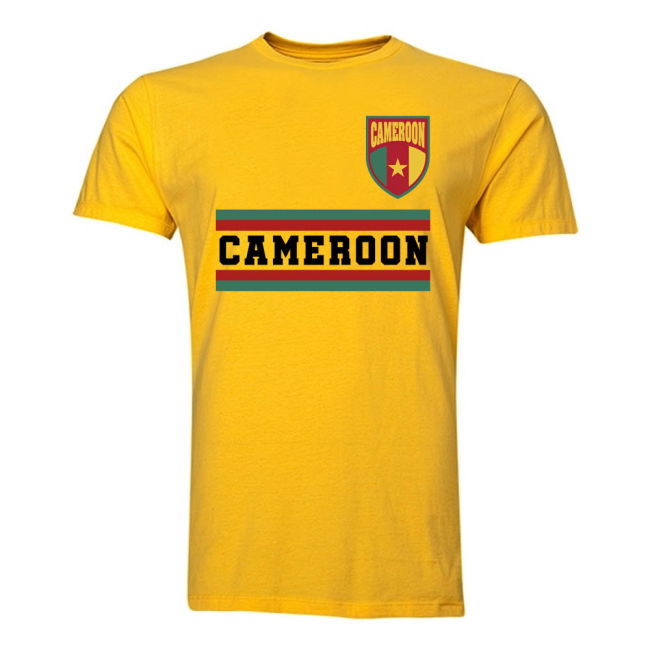Limited-Edition Cameroon Core Football Country T-Shirt (Yellow)