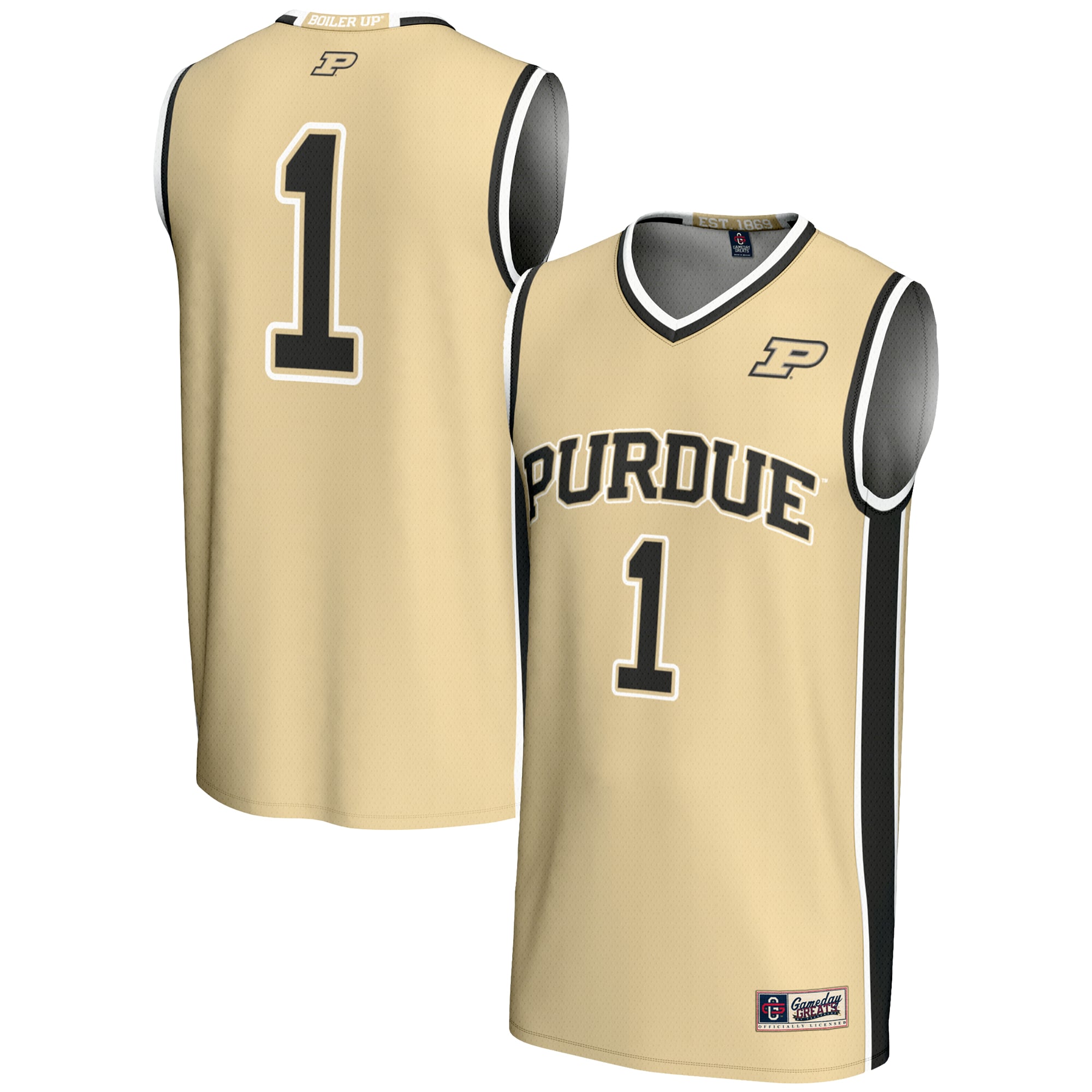 #1 Purdue Boilermakers GameDay Greats Lightweight Basketball Jersey - Gold